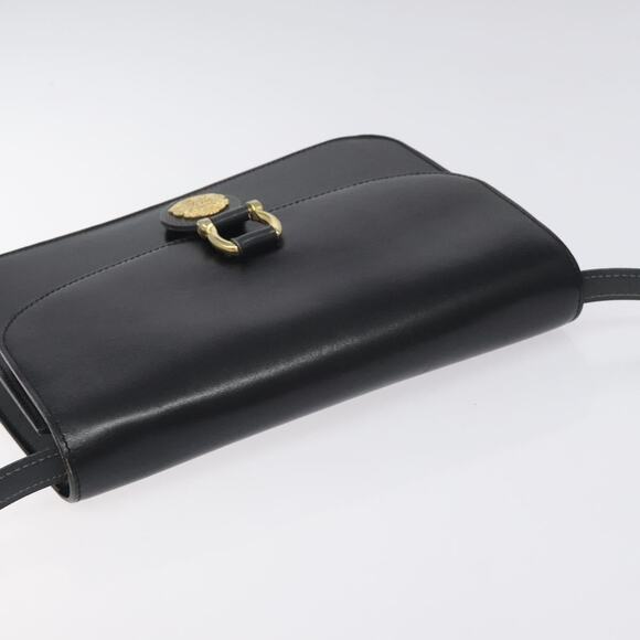 CELINE Shoulder Bag Leather Black Gold - Picture 6 of 12